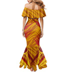 Gold Coast Suns Australian Football Mermaid Dress Heroic Solar Mascot - Bold Team Colors