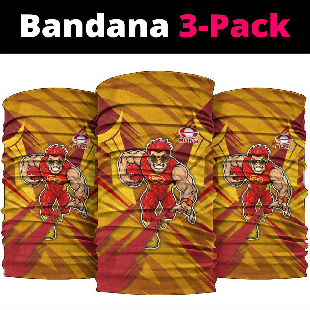 Gold Coast Suns Australian Football Neck Gaiter Heroic Solar Mascot - Bold Team Colors