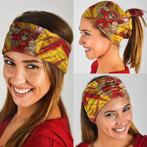 Gold Coast Suns Australian Football Neck Gaiter Heroic Solar Mascot - Bold Team Colors