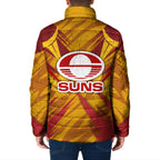 Gold Coast Suns Australian Football Padded Jacket Heroic Solar Mascot - Bold Team Colors