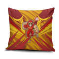 Gold Coast Suns Australian Football Pillow Cover Heroic Solar Mascot - Bold Team Colors
