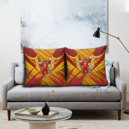 Gold Coast Suns Australian Football Pillow Cover Heroic Solar Mascot - Bold Team Colors