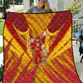 Gold Coast Suns Australian Football Quilt Heroic Solar Mascot - Bold Team Colors