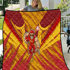 Gold Coast Suns Australian Football Quilt Heroic Solar Mascot - Bold Team Colors