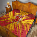 Gold Coast Suns Australian Football Quilt Heroic Solar Mascot - Bold Team Colors