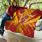 Gold Coast Suns Australian Football Quilt Heroic Solar Mascot - Bold Team Colors