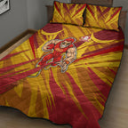 Gold Coast Suns Australian Football Quilt Bed Set Heroic Solar Mascot - Bold Team Colors