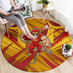 Gold Coast Suns Australian Football Round Carpet Heroic Solar Mascot - Bold Team Colors