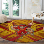 Gold Coast Suns Australian Football Round Carpet Heroic Solar Mascot - Bold Team Colors