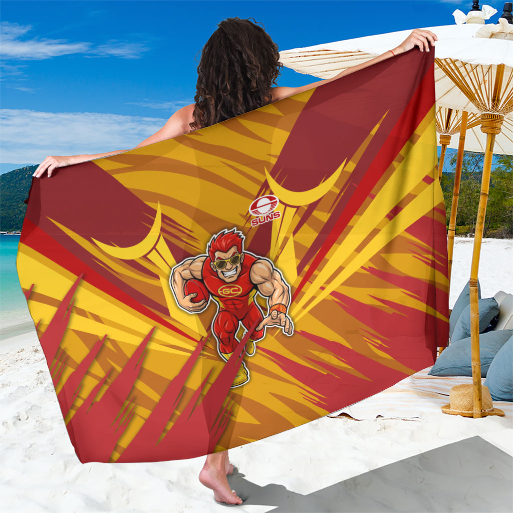 Gold Coast Suns Australian Football Sarong Heroic Solar Mascot - Bold Team Colors