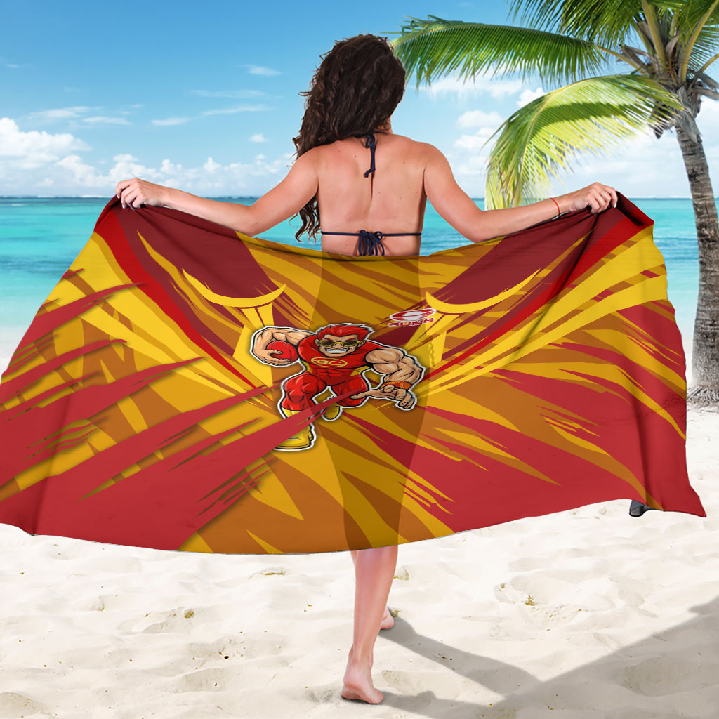 Gold Coast Suns Australian Football Sarong Heroic Solar Mascot - Bold Team Colors