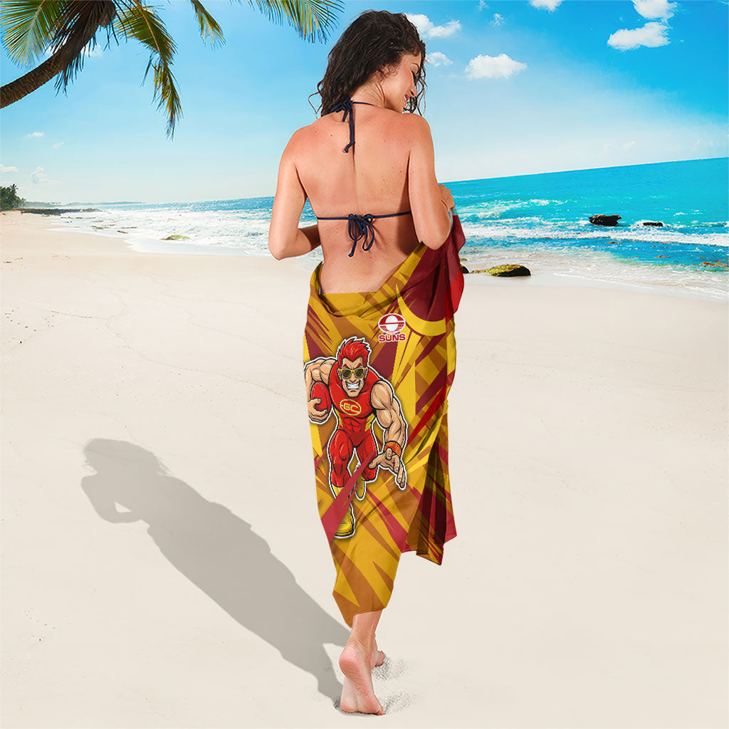 Gold Coast Suns Australian Football Sarong Heroic Solar Mascot - Bold Team Colors