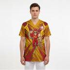 Gold Coast Suns Australian Football Scrub Top Heroic Solar Mascot - Bold Team Colors