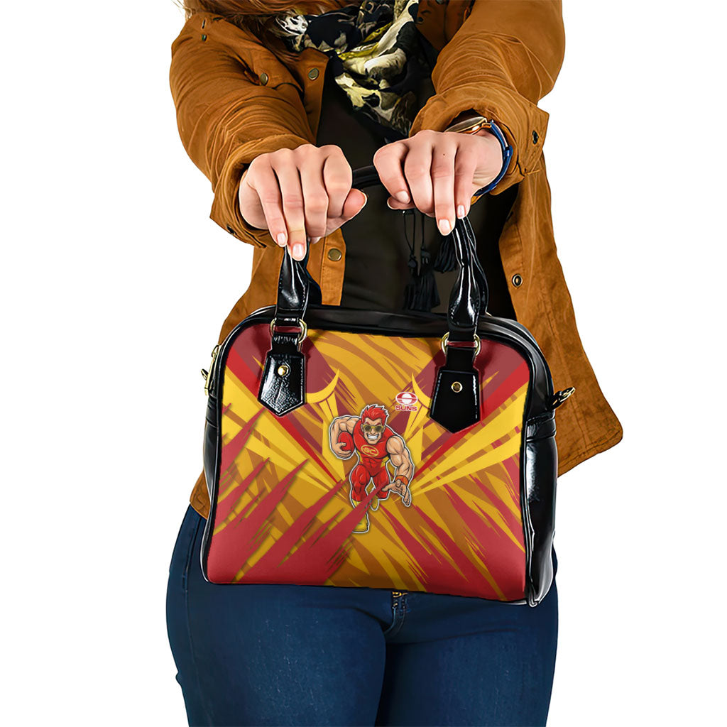 Gold Coast Suns Australian Football Shoulder Handbag Heroic Solar Mascot - Bold Team Colors