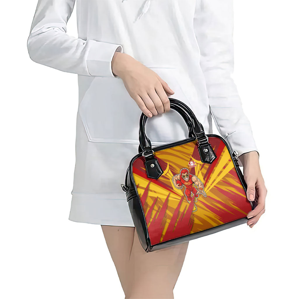 Gold Coast Suns Australian Football Shoulder Handbag Heroic Solar Mascot - Bold Team Colors