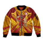 Gold Coast Suns Australian Football Sleeve Zip Bomber Jacket Heroic Solar Mascot - Bold Team Colors