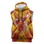 Gold Coast Suns Australian Football Sleeveless Hoodie Heroic Solar Mascot - Bold Team Colors