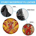 Gold Coast Suns Australian Football Spare Tire Cover Heroic Solar Mascot - Bold Team Colors