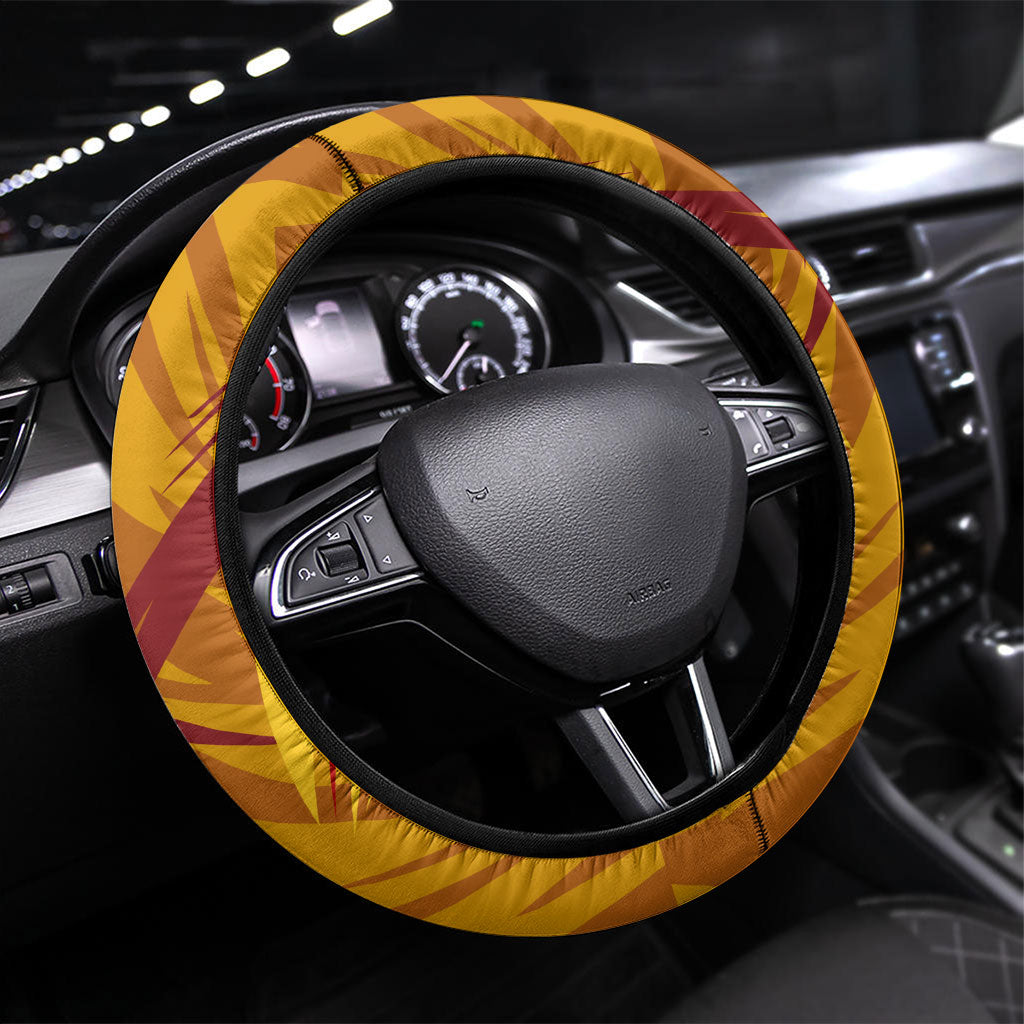 Gold Coast Suns Australian Football Steering Wheel Cover Heroic Solar Mascot - Bold Team Colors