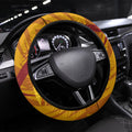 Gold Coast Suns Australian Football Steering Wheel Cover Heroic Solar Mascot - Bold Team Colors