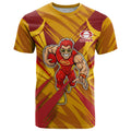 Gold Coast Suns Australian Football T Shirt Heroic Solar Mascot - Bold Team Colors