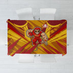 Gold Coast Suns Australian Football Tablecloth Heroic Solar Mascot - Bold Team Colors
