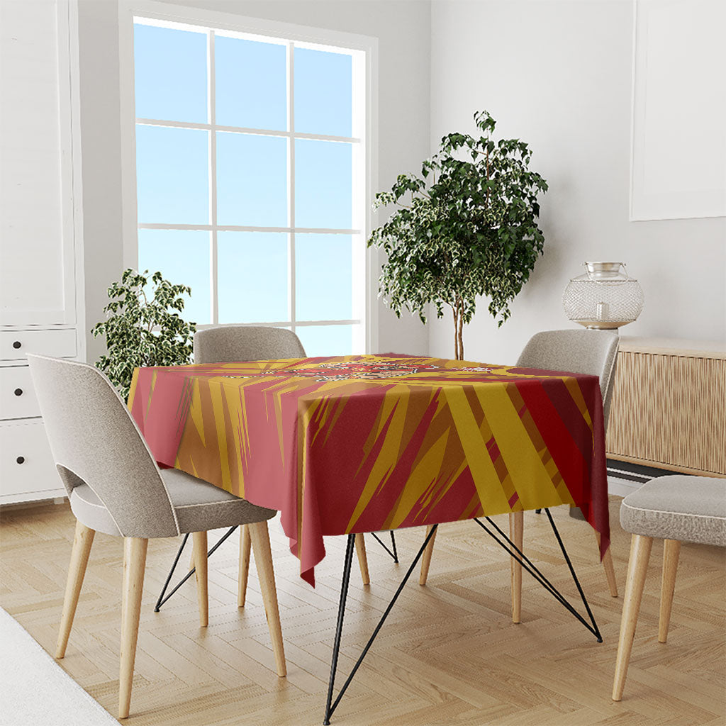 Gold Coast Suns Australian Football Tablecloth Heroic Solar Mascot - Bold Team Colors
