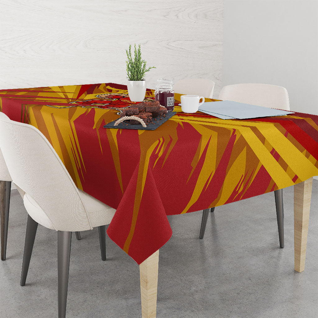 Gold Coast Suns Australian Football Tablecloth Heroic Solar Mascot - Bold Team Colors