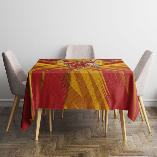 Gold Coast Suns Australian Football Tablecloth Heroic Solar Mascot - Bold Team Colors
