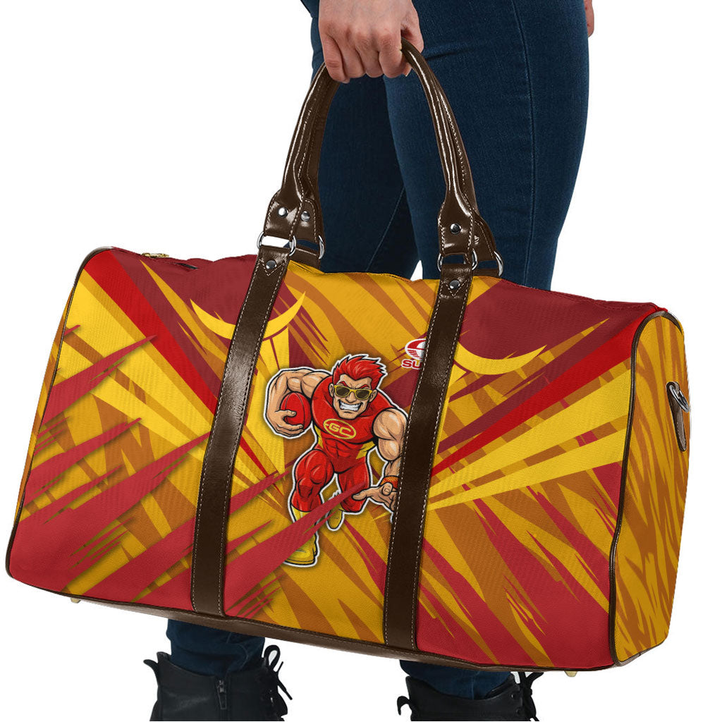 Gold Coast Suns Australian Football Travel Bag Heroic Solar Mascot - Bold Team Colors