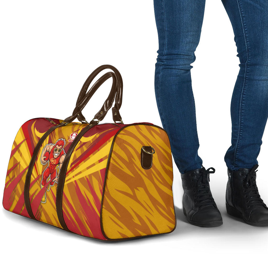 Gold Coast Suns Australian Football Travel Bag Heroic Solar Mascot - Bold Team Colors