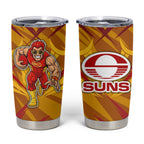 Gold Coast Suns Australian Football Tumbler Cup Heroic Solar Mascot - Bold Team Colors