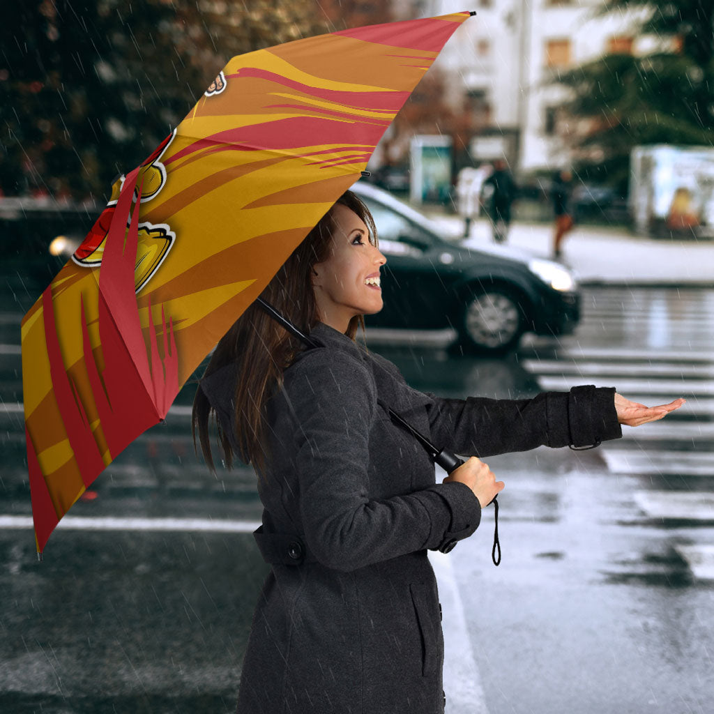 Gold Coast Suns Australian Football Umbrella Heroic Solar Mascot - Bold Team Colors