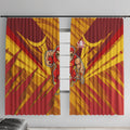 Gold Coast Suns Australian Football Window Curtain Heroic Solar Mascot - Bold Team Colors