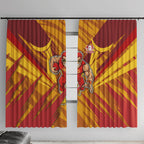 Gold Coast Suns Australian Football Window Curtain Heroic Solar Mascot - Bold Team Colors
