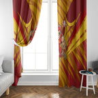 Gold Coast Suns Australian Football Window Curtain Heroic Solar Mascot - Bold Team Colors