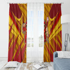 Gold Coast Suns Australian Football Window Curtain Heroic Solar Mascot - Bold Team Colors