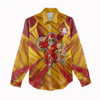 Gold Coast Suns Australian Football Women Casual Shirt Heroic Solar Mascot - Bold Team Colors