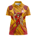 Gold Coast Suns Australian Football Women Polo Shirt Heroic Solar Mascot - Bold Team Colors