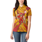 Gold Coast Suns Australian Football Women Polo Shirt Heroic Solar Mascot - Bold Team Colors