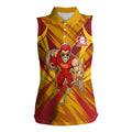 Gold Coast Suns Australian Football Women Sleeveless Polo Shirt Heroic Solar Mascot - Bold Team Colors