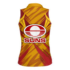 Gold Coast Suns Australian Football Women Sleeveless Polo Shirt Heroic Solar Mascot - Bold Team Colors