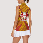 Gold Coast Suns Australian Football Women Sleeveless Polo Shirt Heroic Solar Mascot - Bold Team Colors