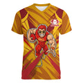 Gold Coast Suns Australian Football Women V-Neck T-Shirt Heroic Solar Mascot - Bold Team Colors