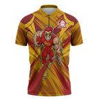 Gold Coast Suns Australian Football Zipper Polo Shirt Heroic Solar Mascot - Bold Team Colors