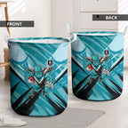Port Adelaide Power Australian Football Laundry Basket Powerful Superhero Mascot - Bold Team Colors