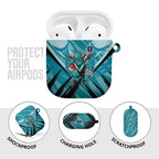 Port Adelaide Power Australian Football AirPods Case Powerful Superhero Mascot - Bold Team Colors