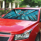 Port Adelaide Power Australian Football Auto Sun Shade Powerful Superhero Mascot - Bold Team Colors