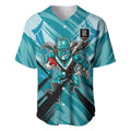 Port Adelaide Power Australian Football Baseball Jersey Powerful Superhero Mascot - Bold Team Colors
