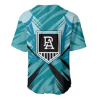 Port Adelaide Power Australian Football Baseball Jersey Powerful Superhero Mascot - Bold Team Colors